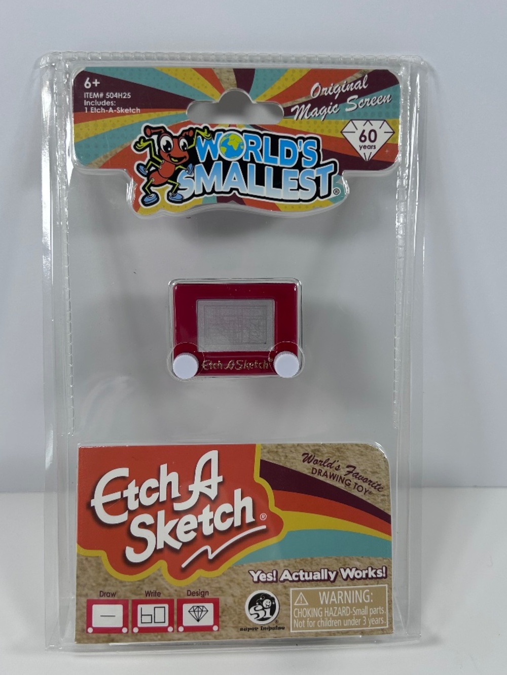 World's Smallest Etch A Sketch Toy Spin Master Super Impulse Etch-A-Sketch (NEW)